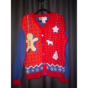 Ugly Christmas Sweater Xmas Cardigan Size Large